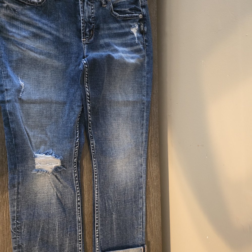 Silver Jeans Women's Blue Ankle & Cropped Jeans